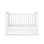 Ickle Bubba Snowdon Mini Cot Bed White - Fibre Mattress