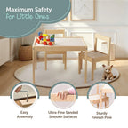 Montessori Wooden Table and Chair Set for Kids