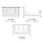 Tutti Bambini Verona 3 pcs Room Set - White/Oak