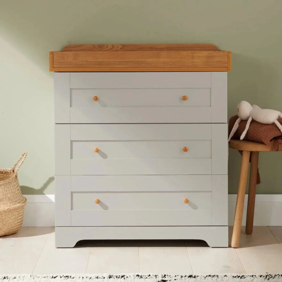 Tutti Bambini Rio 2 pcs Room Set - Dove Grey/Honey Oak