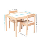 Montessori Wooden Table and Chair Set for Kids