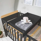 Tutti Bambini Rio Cot Bed with Cot Top Changer & Mattress - Slate/Honey Oak