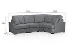 Stylish Grey Universal Corner Sofa: Foam-Filled, Removable Covers, Soft Polyester Fabric