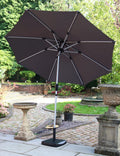 Crank and Tilt LED Strip Parasol - Grey