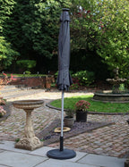 Crank and Tilt LED Strip Parasol - Grey