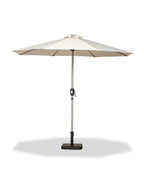 Crank and Tilt LED Strip Parasol - Ivory