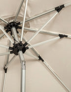 Crank and Tilt LED Strip Parasol - Ivory