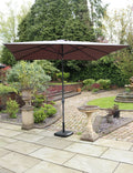 Crank and Tilt Rectangular Parasol - Grey
