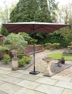 Crank and Tilt Rectangular Parasol - Grey