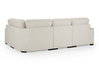 Comfortable Funk Beige Fabric Universal Corner Sofa with Foam-Filled Cushions