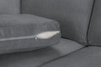 Stylish Grey Universal Corner Sofa: Foam-Filled, Removable Covers, Soft Polyester Fabric