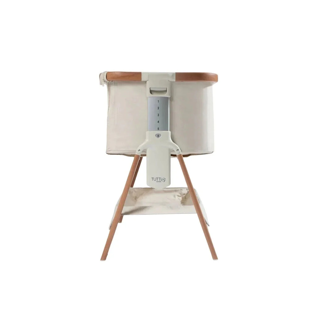 Tutti Bambini Cozee Bedside Crib - Scandinavian Walnut/Ecru