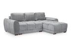 Azzuro  Universal Corner Sofabed: Plush Velvet, Convertible Sofa with Storage