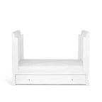 Ickle Bubba Snowdon Mini Cot Bed White - Fibre Mattress