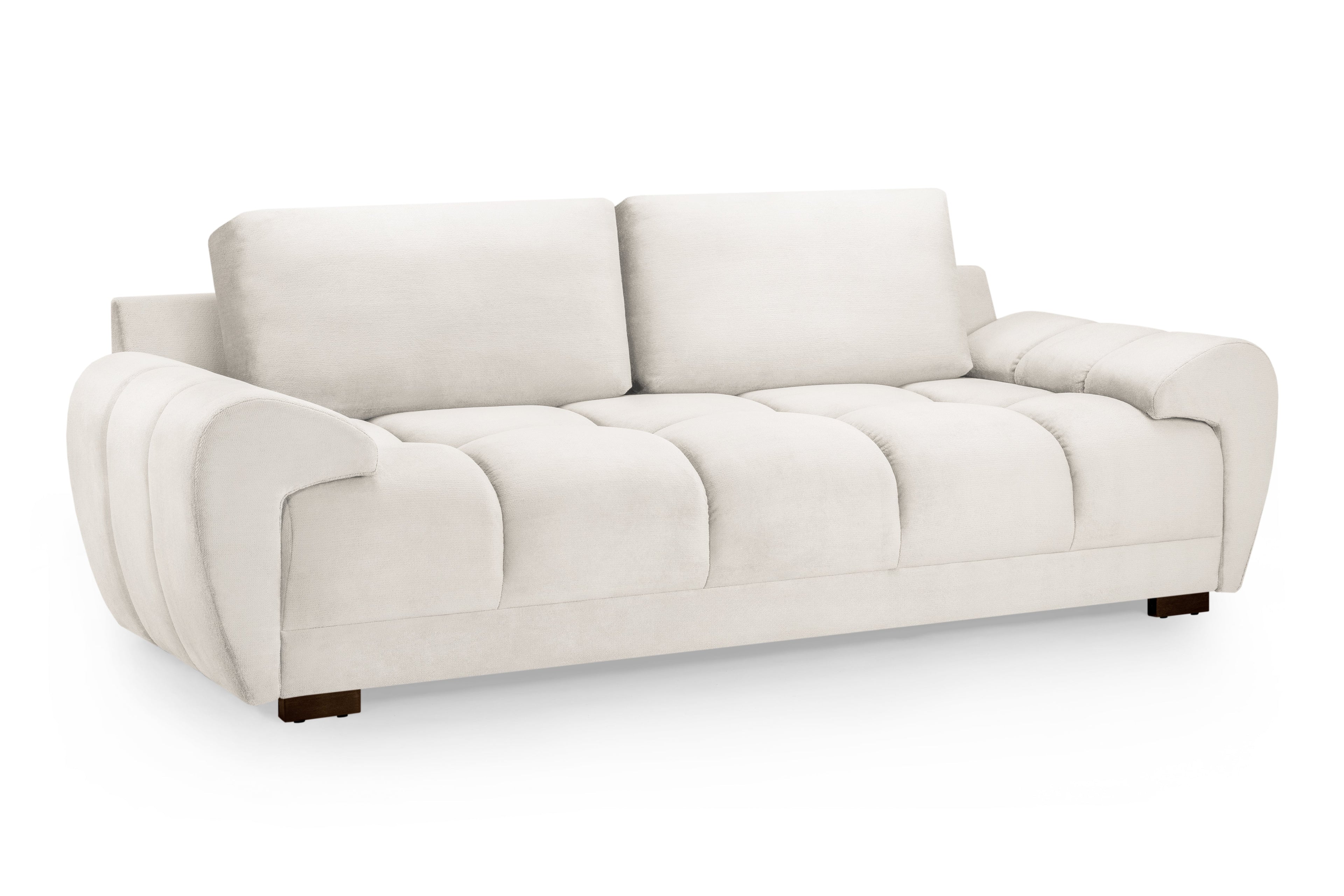 Azzuro Plush Velvet  3-Seater Sofa : Anti-Slip, Comfort