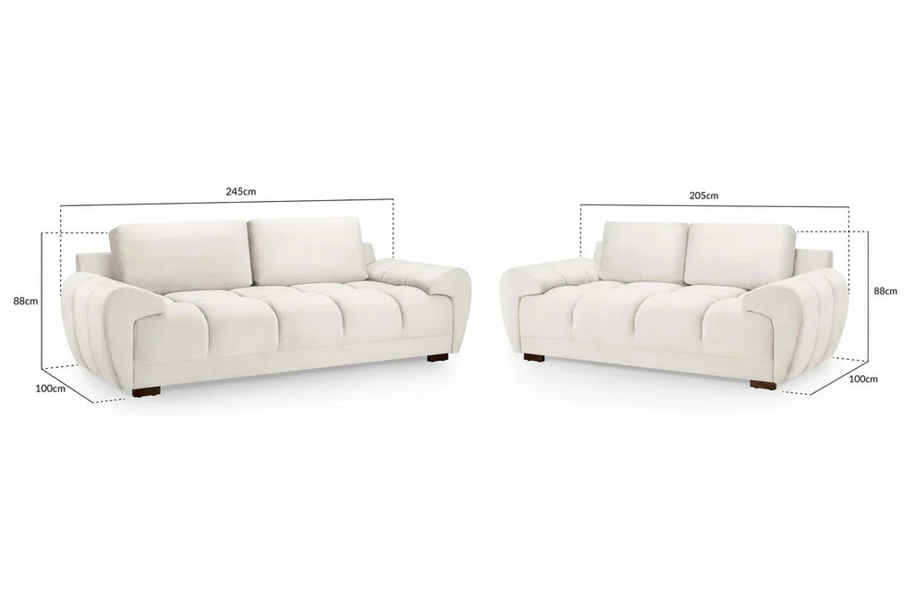 Azzuro  Fabric 3+2 Seater Sofa Set