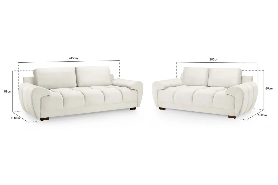 Azzuro  Fabric 3+2 Seater Sofa Set