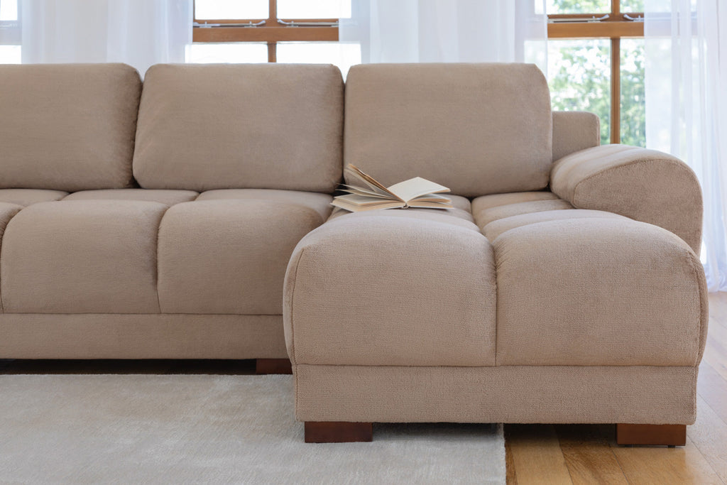 Azzuro  Universal Corner Sofabed: Plush Velvet, Convertible Sofa with Storage