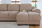 Azzuro  Universal Corner Sofabed: Plush Velvet, Convertible Sofa with Storage