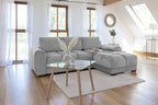 Azzuro  Universal Corner Sofabed: Plush Velvet, Convertible Sofa with Storage