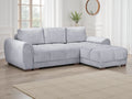 Azzuro  Universal Corner Sofabed: Plush Velvet, Convertible Sofa with Storage