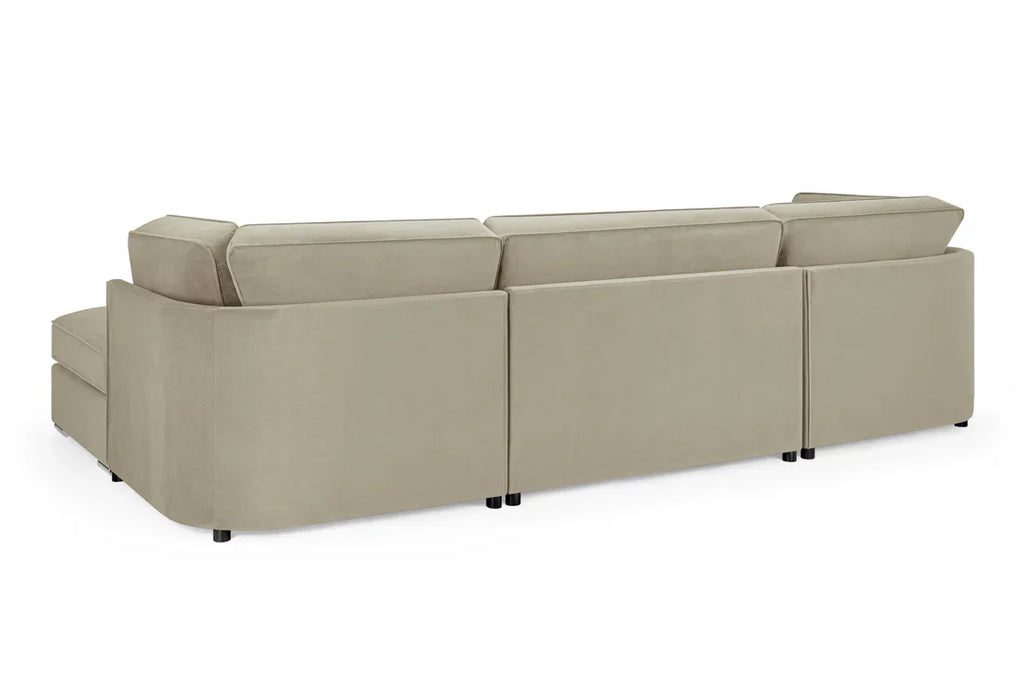 Belgravia  U-Shape Corner Sofa: Plush Velvet, Modular, Family Living