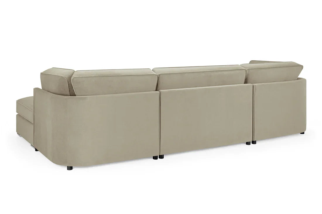 Belgravia  U-Shape Corner Sofa: Plush Velvet, Modular, Family Living