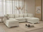 Belgravia  U-Shape Corner Sofa: Plush Velvet, Modular, Family Living