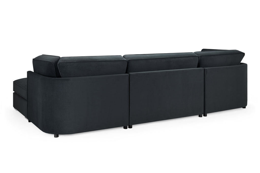 Belgravia  U-Shape Corner Sofa: Plush Velvet, Modular, Family Living