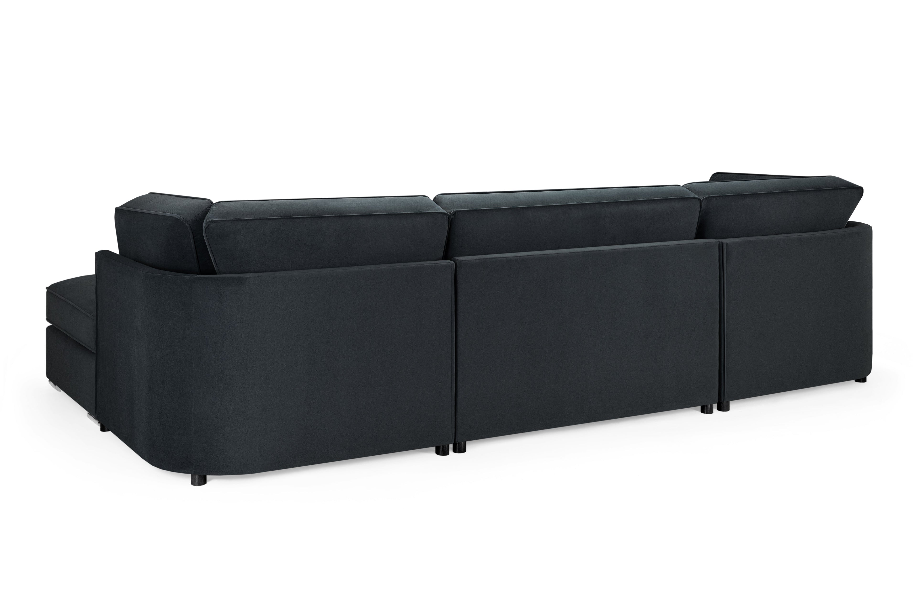 Belgravia  U-Shape Corner Sofa: Plush Velvet, Modular, Family Living