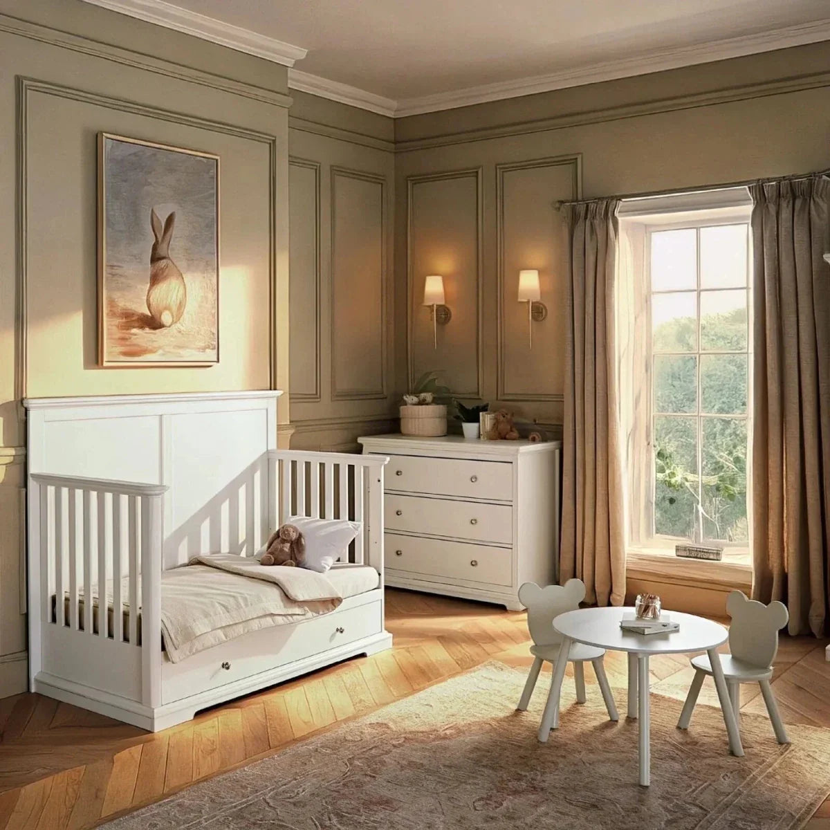 CuddleCo Beaumont Grand 3 Piece Nursery Furniture Set - White