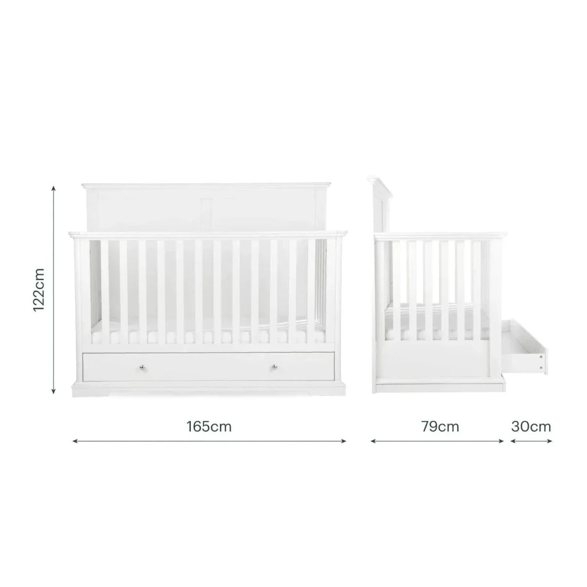 CuddleCo Beaumont Grand 3 Piece Nursery Furniture Set - White