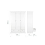 CuddleCo Beaumont Grand 3 Piece Nursery Furniture Set - White