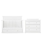CuddleCo Beaumont Grand 2 Piece Nursery Furniture Set - White