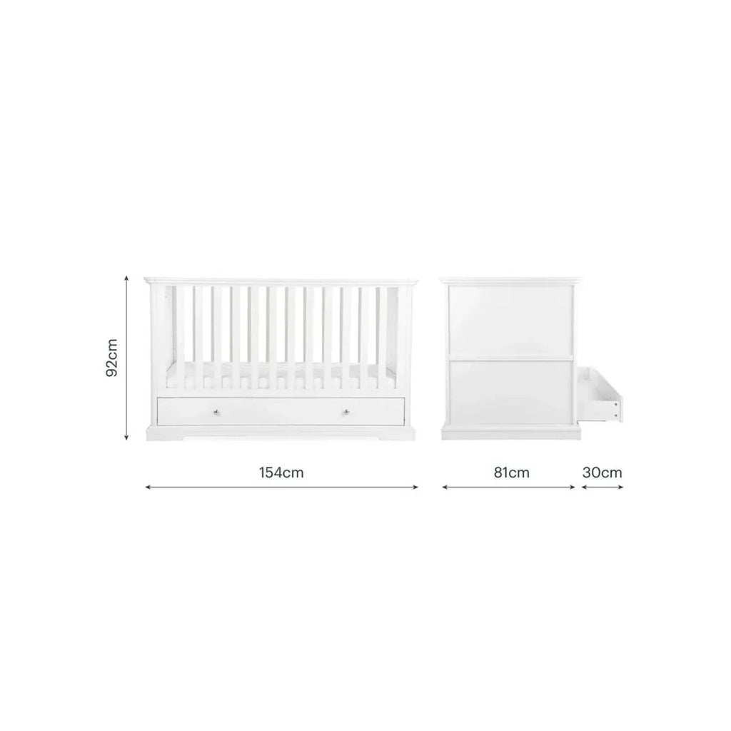 CuddleCo Beaumont Cot Bed - White