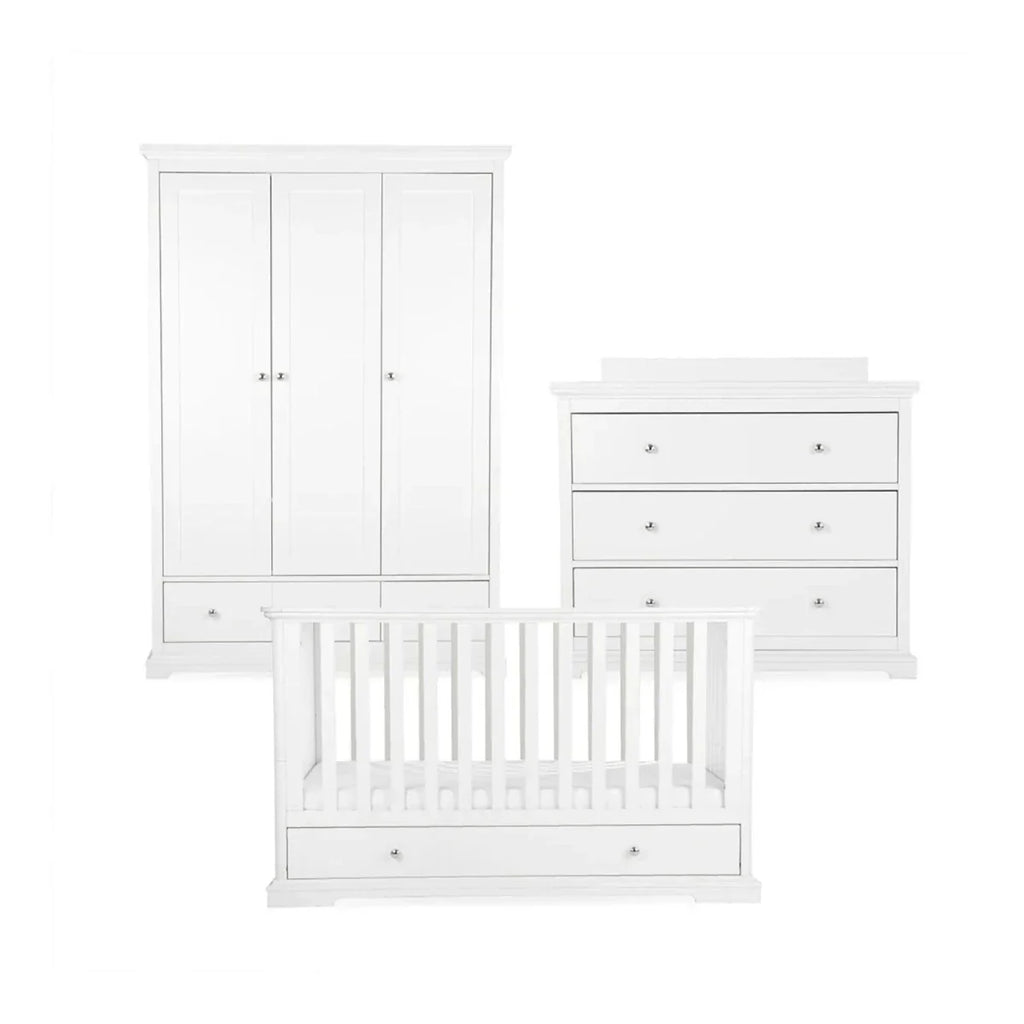 CuddleCo Beaumont 3 Piece Nursery Furniture Set - White