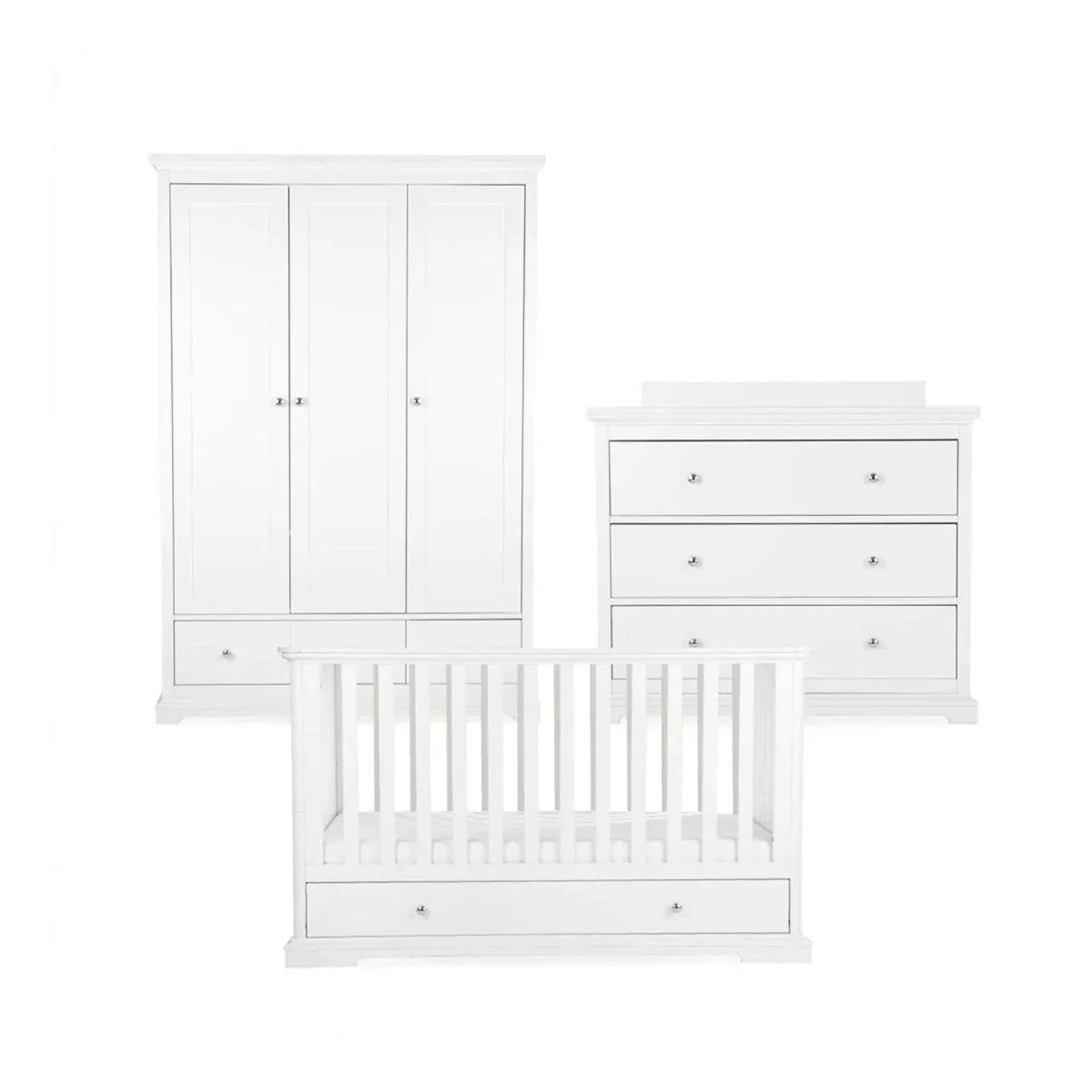 CuddleCo Beaumont 3 Piece Nursery Furniture Set - White