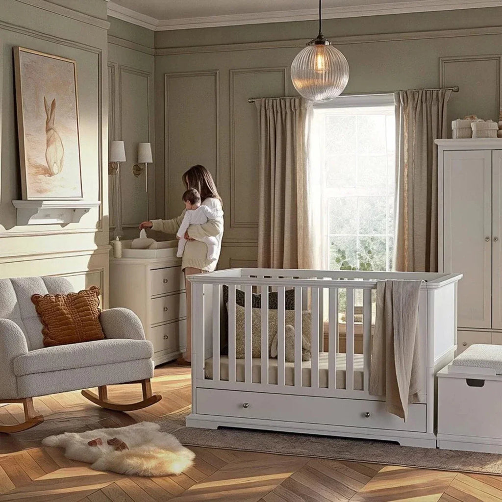 CuddleCo Beaumont 3 Piece Nursery Furniture Set - White