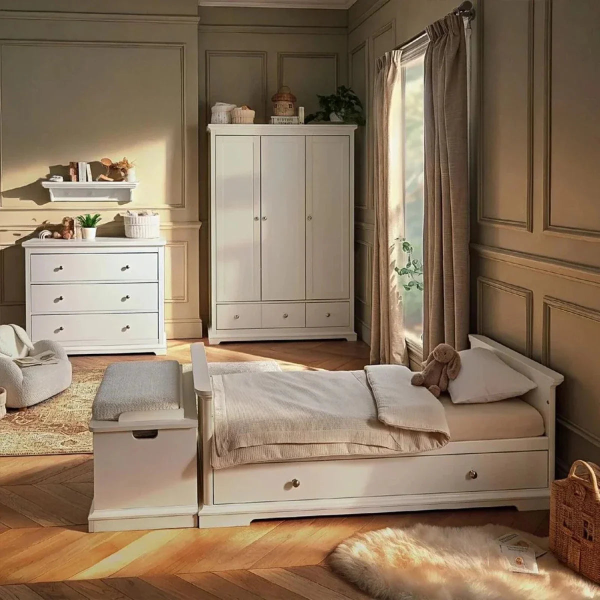 CuddleCo Beaumont 3 Piece Nursery Furniture Set - White