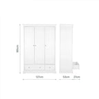 CuddleCo Beaumont 3 Piece Nursery Furniture Set - White