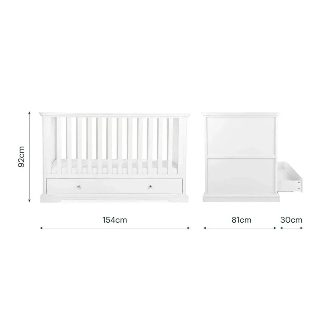 CuddleCo Beaumont 3 Piece Nursery Furniture Set - White