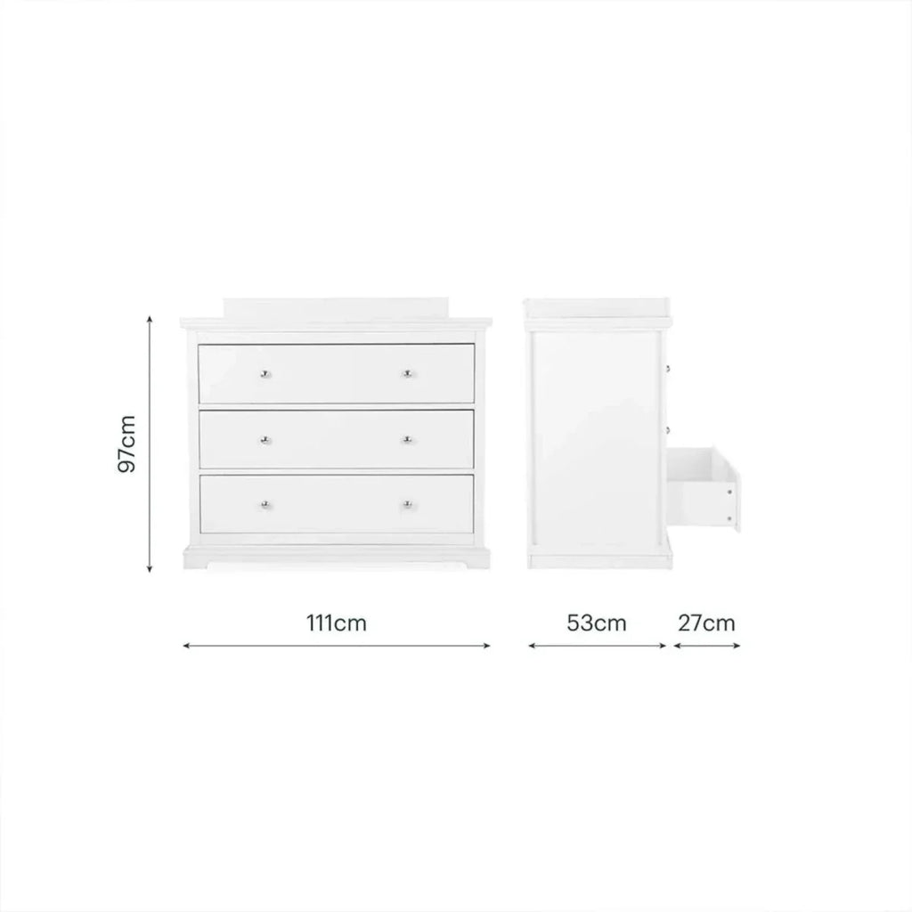 CuddleCo Beaumont 3 Piece Nursery Furniture Set - White