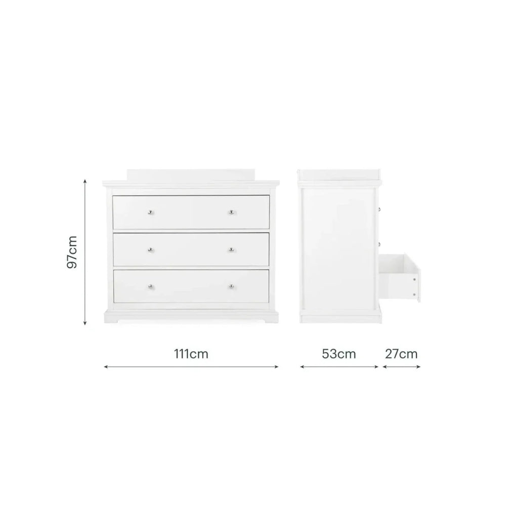 CuddleCo Beaumont 2 Piece Nursery Furniture Set - White
