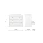 CuddleCo Beaumont 2 Piece Nursery Furniture Set - White