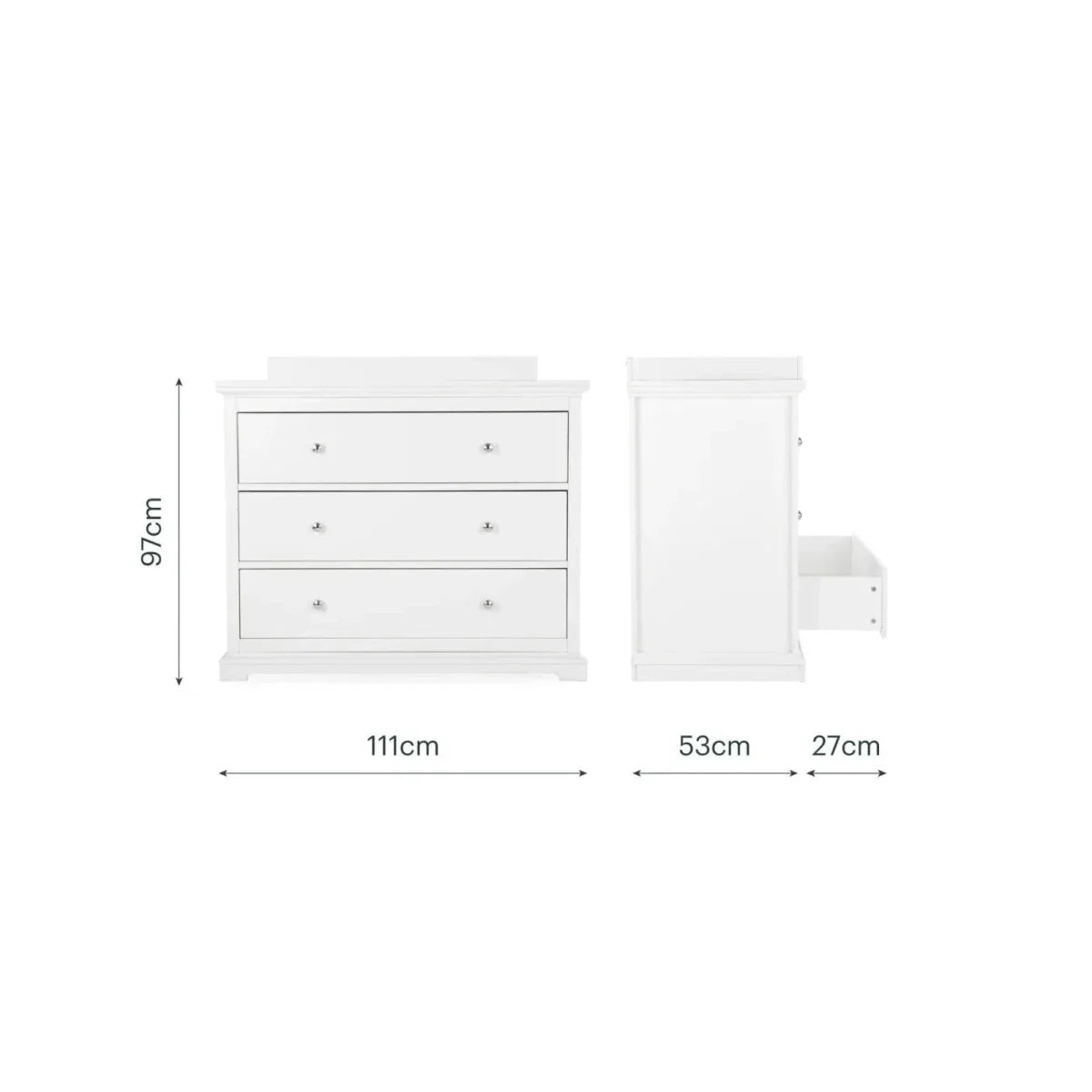 CuddleCo Beaumont 2 Piece Nursery Furniture Set - White