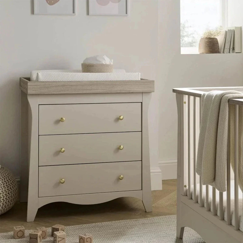 CuddleCo Clara 3 Piece Nursery Furniture Set - Cashmere & Ash