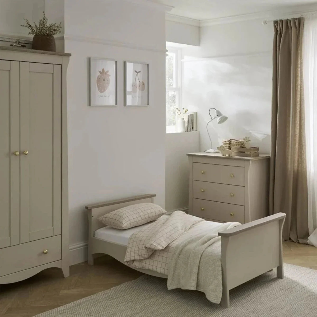 CuddleCo Clara 2 Piece Nursery Furniture Set - Cashmere & Ash