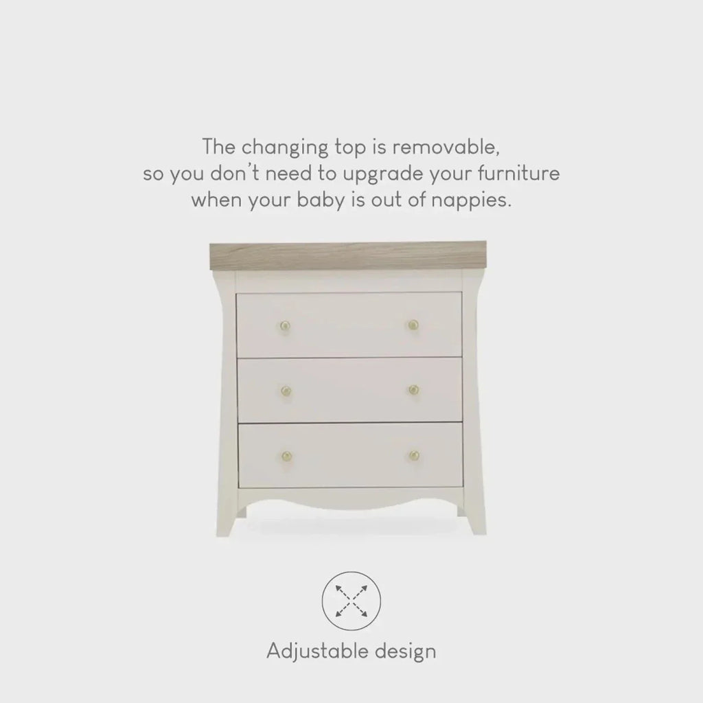 CuddleCo Clara Dresser Changer - Cashmere & Ash