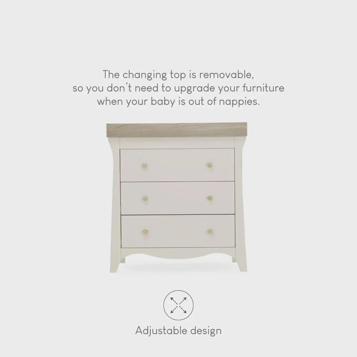 CuddleCo Clara Dresser Changer - Cashmere & Ash