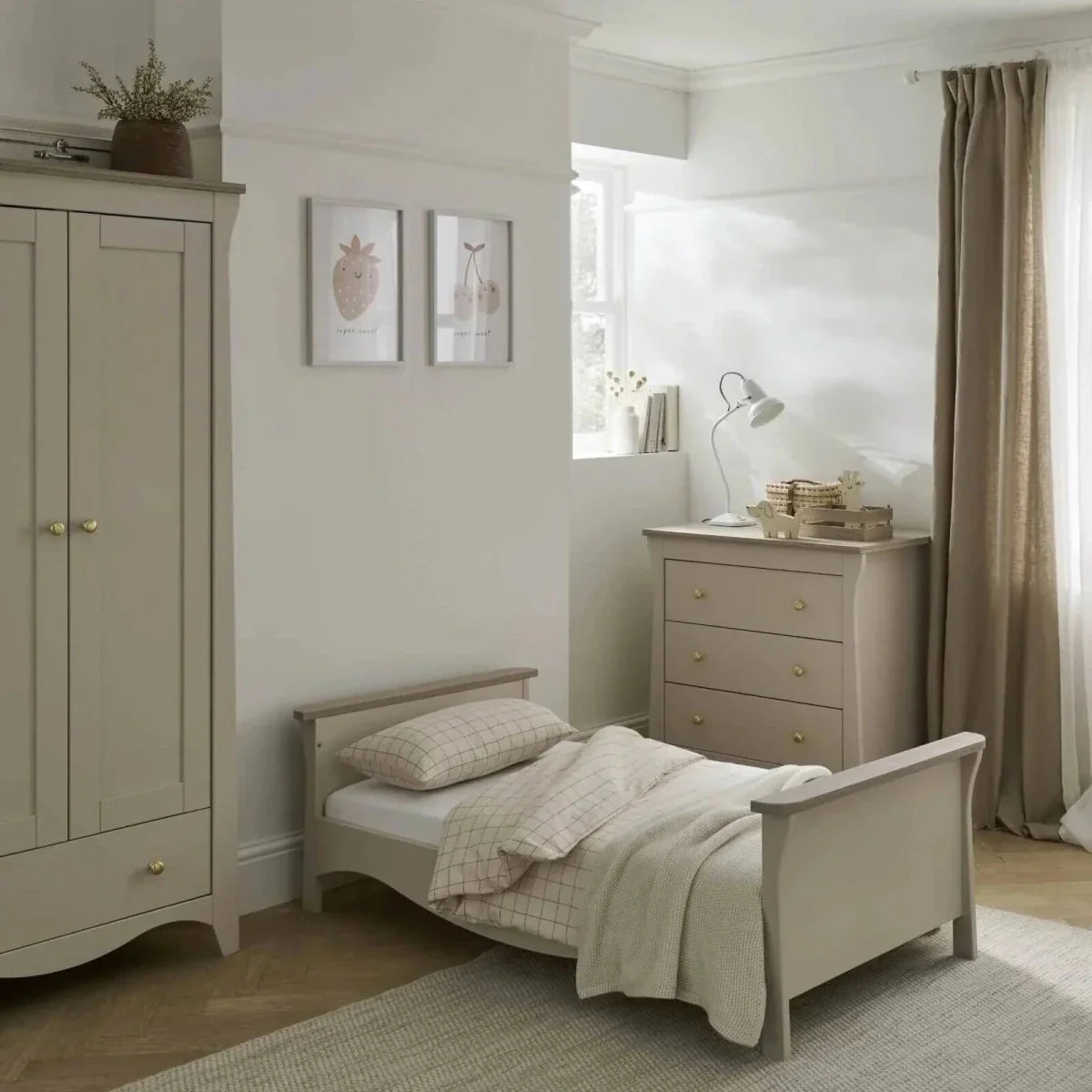 CuddleCo Clara Toddler Bed - Cashmere/Ash